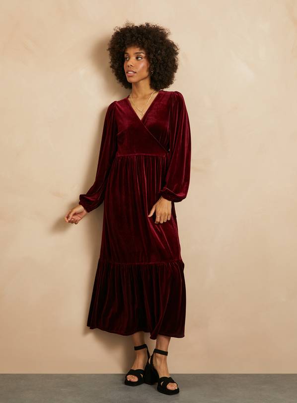 Cassie velvet clearance wrap dress